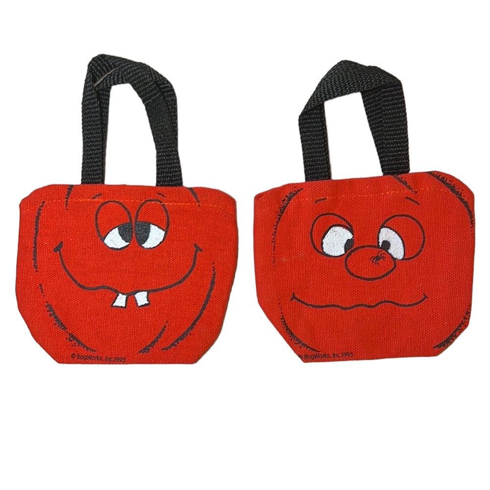 Pumpkin Mini Tote Bags Set of 2 CL2